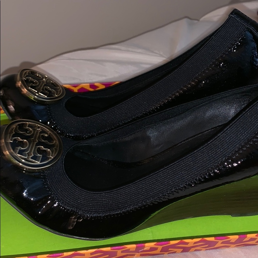 Tory Burch Wedge pumps black size 8.5